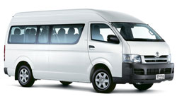 Minibus or Mini van from and to Pattaya beach and Bangkok Airport or City with Toyota Commuter, your cheapest private transportation.